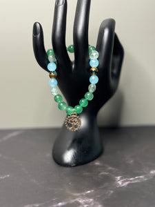 Jade Gemstone Beaded Stretch Bracelet