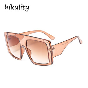 Vintage Oversized Square One Piece Sunglasses For Women Luxury