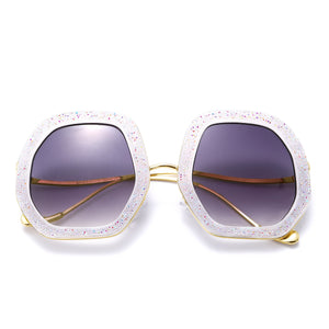 Oversized Luxury Diamond Shiny Sun Glasses