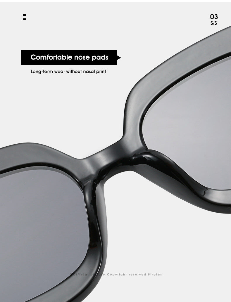Vintage Rivet Square Sunglasses Women's New Fashion