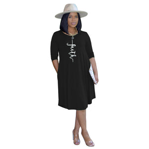 New Faith Quarter Sleeve Dresses